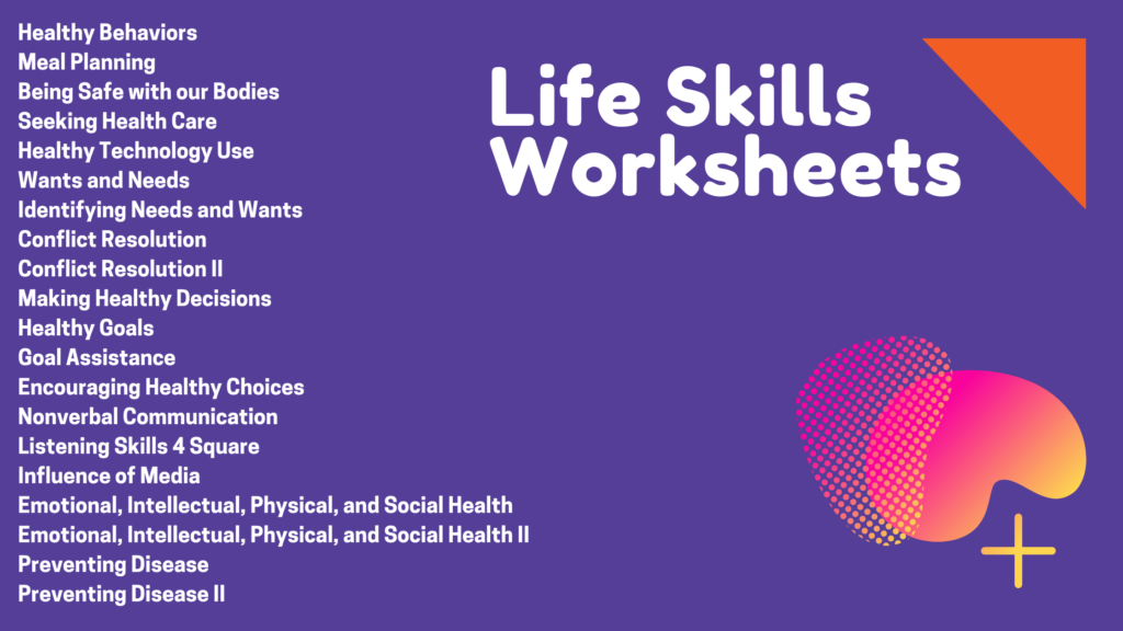 life skills worksheets
