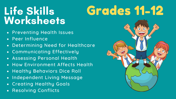 Life skills - health education worksheets